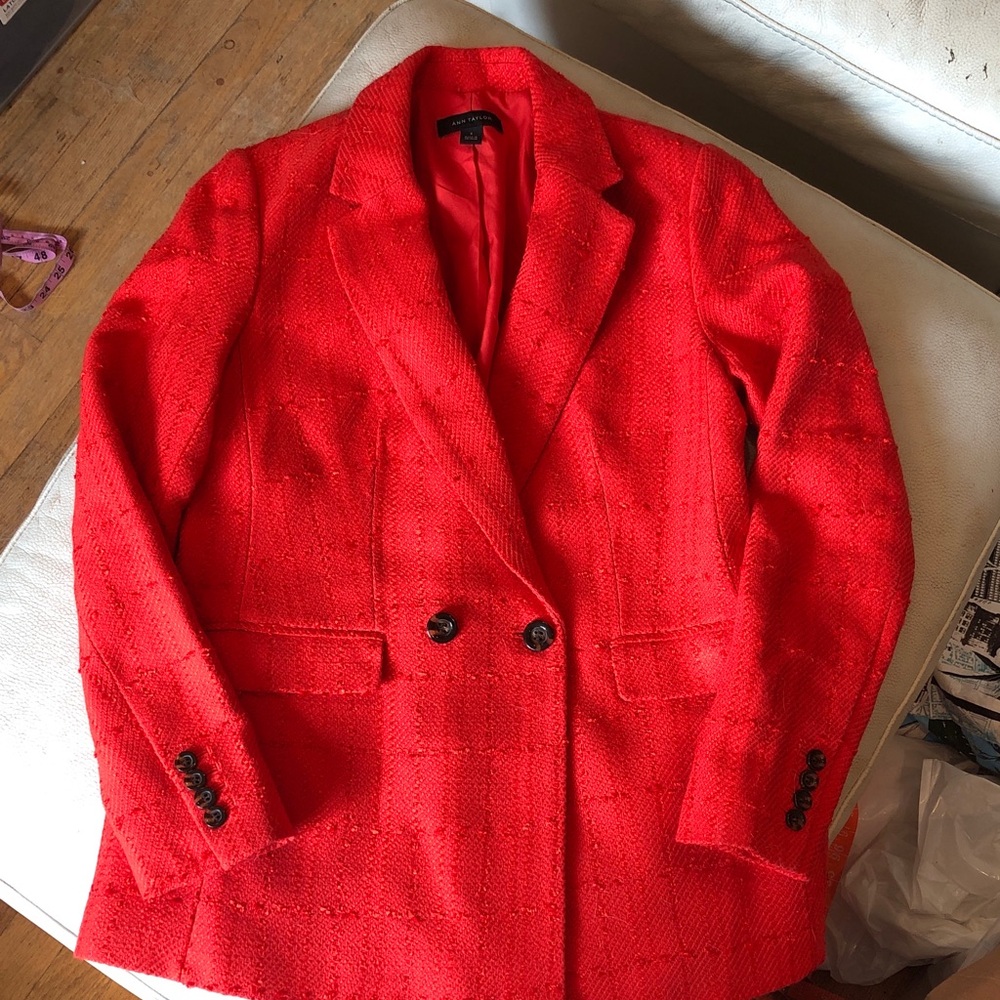 Ann Taylor NWOT  orange double breasted blazer